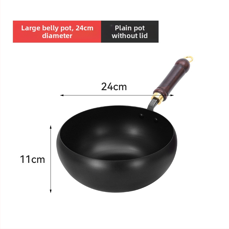 Železný wok s plochým dnom (viacvrstvové dno, sklenená pokrievka, 4 kg, viacúčelový)