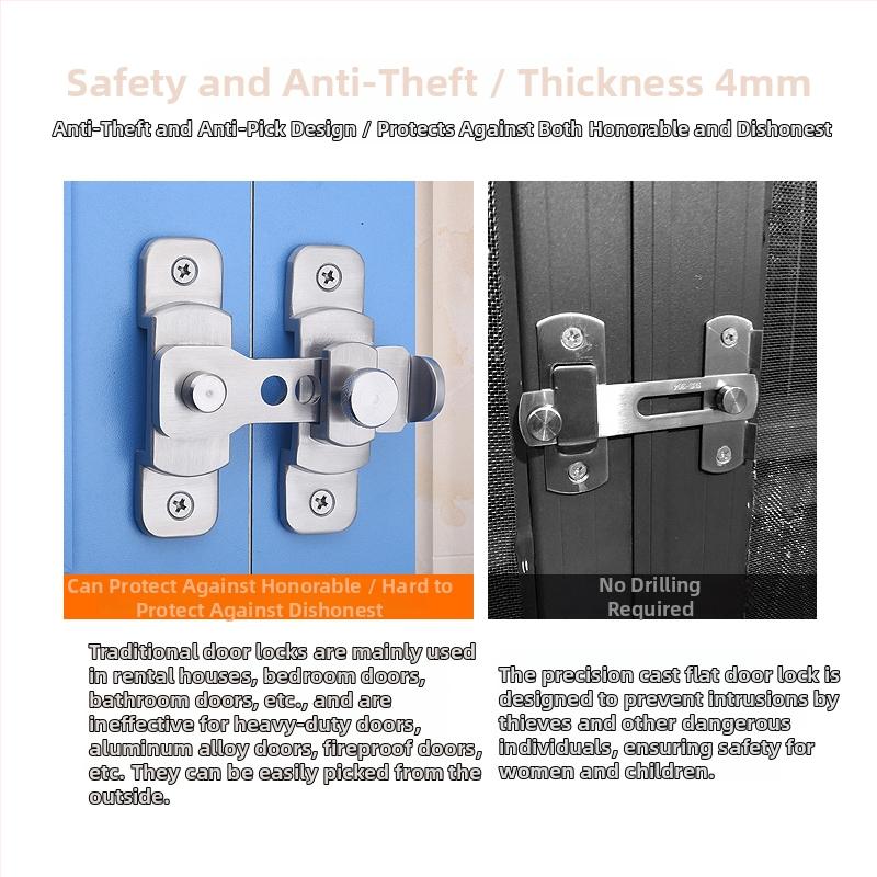 Zavrt za krilo vrata s leptir tipom čepa, nehrđajući čelik, model Swing Door Latch, šifra F759MSS95TH75J, američki stil