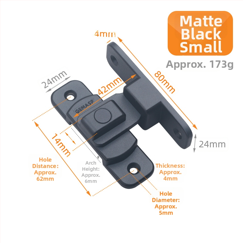 Zavrt za krilo vrata s leptir tipom čepa, nehrđajući čelik, model Swing Door Latch, šifra F759MSS95TH75J, američki stil