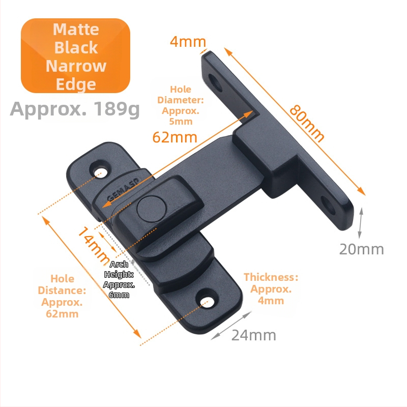 Zavrt za krilo vrata s leptir tipom čepa, nehrđajući čelik, model Swing Door Latch, šifra F759MSS95TH75J, američki stil