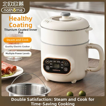 Мултифункционален електрически готвач с титанов вътрешен съд – 2.0L, управление механично/с микрокомпютър, таймер, бърза пара, грил и горещ пот