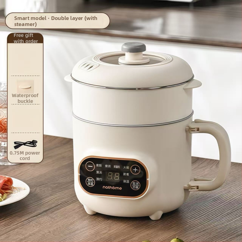 Мултифункционален електрически готвач с титанов вътрешен съд – 2.0L, управление механично/с микрокомпютър, таймер, бърза пара, грил и горещ пот