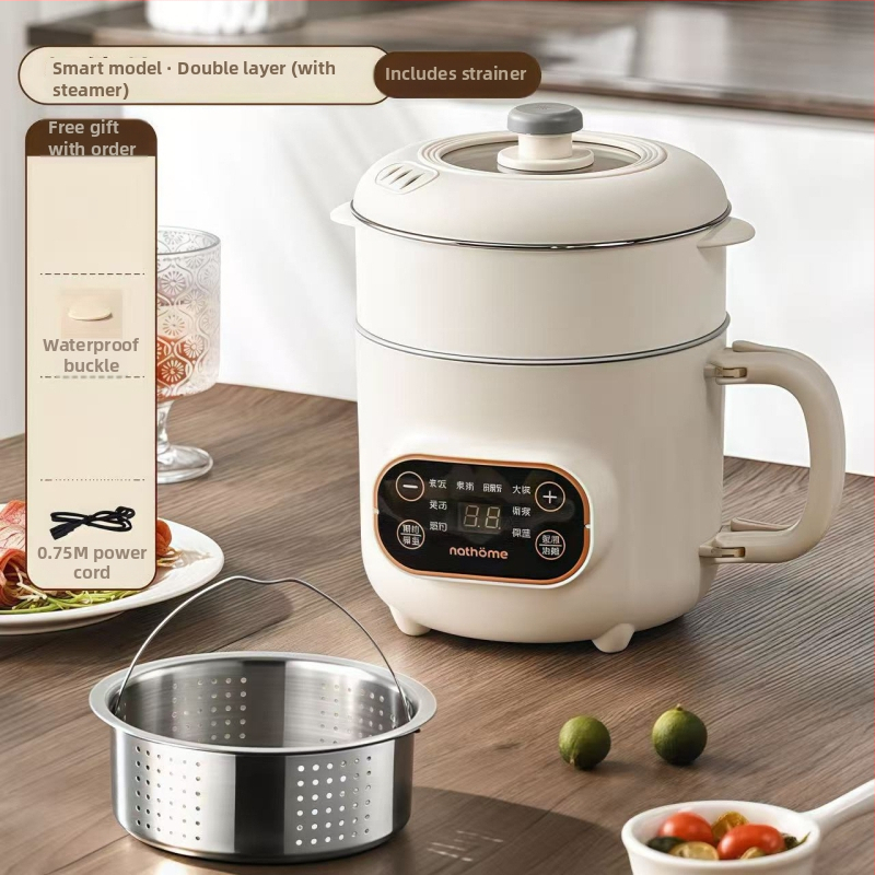 Мултифункционален електрически готвач с титанов вътрешен съд – 2.0L, управление механично/с микрокомпютър, таймер, бърза пара, грил и горещ пот