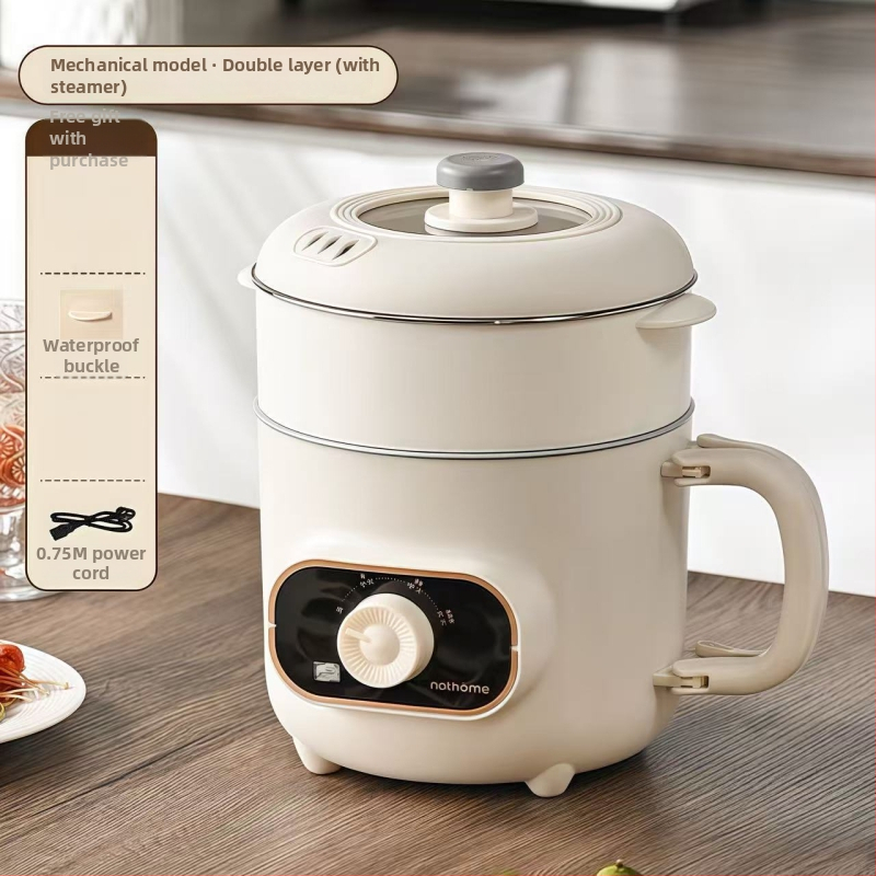 Мултифункционален електрически готвач с титанов вътрешен съд – 2.0L, управление механично/с микрокомпютър, таймер, бърза пара, грил и горещ пот