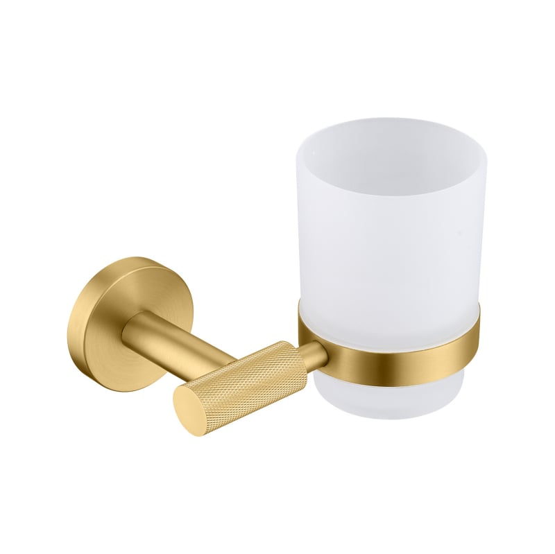 HIDEEP Неръждаема стомана перфорирана стойка за кърпи със държач за тоалетна хартия, единична пръчка, финиш матов златист, модерен минимализъм