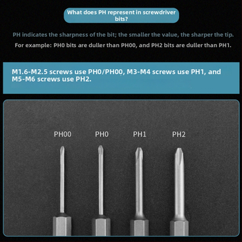 Set bitov pre elektrickú vŕtačku s magnetickou krížovou hlavou, predĺžená dĺžka, hex pohon kompatibilný, materiál: fialové santalové drevo