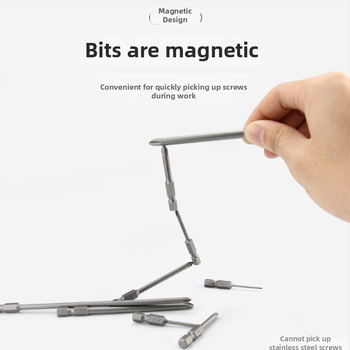 Set bitov pre elektrickú vŕtačku s magnetickou krížovou hlavou, predĺžená dĺžka, hex pohon kompatibilný, materiál: fialové santalové drevo