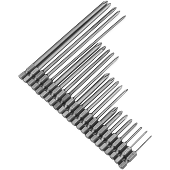 Set de biti pentru șurubelniță electrică, cap magnetic în cruce, lungime extinsă, compatibil cu hex, material: lemn de santal mov