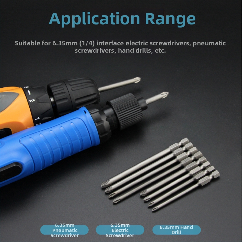 Set bitov pre elektrickú vŕtačku s magnetickou krížovou hlavou, predĺžená dĺžka, hex pohon kompatibilný, materiál: fialové santalové drevo