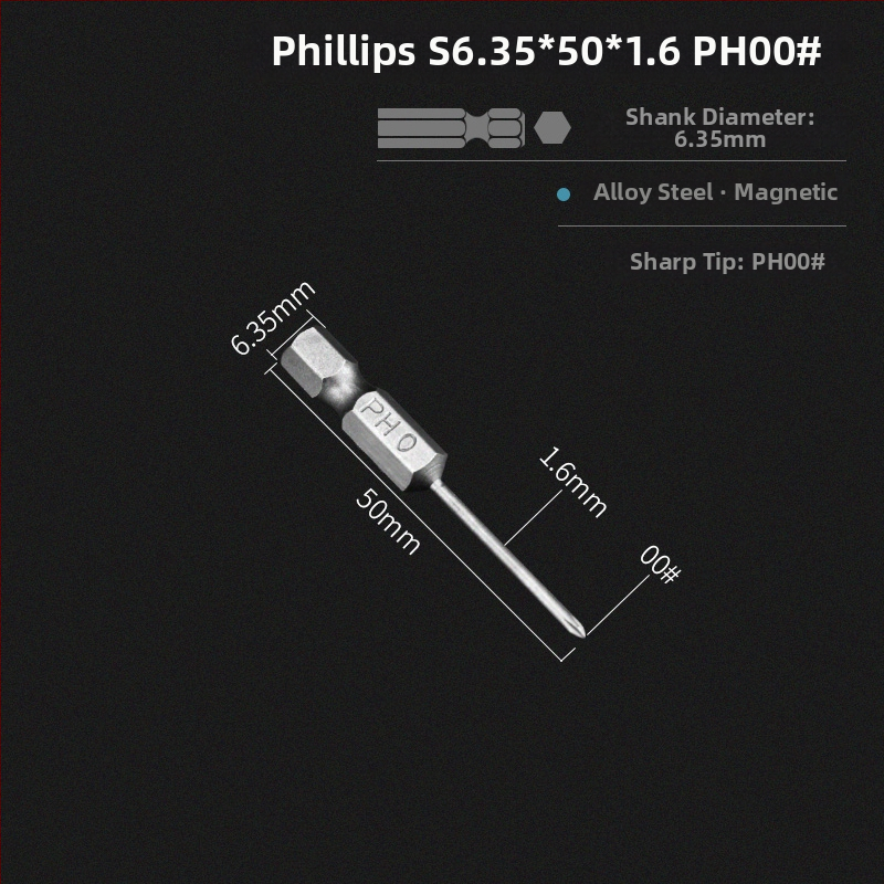 Set bitov pre elektrickú vŕtačku s magnetickou krížovou hlavou, predĺžená dĺžka, hex pohon kompatibilný, materiál: fialové santalové drevo