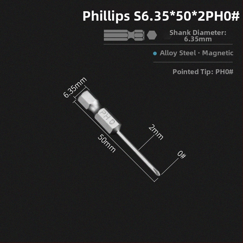 Set bitov pre elektrickú vŕtačku s magnetickou krížovou hlavou, predĺžená dĺžka, hex pohon kompatibilný, materiál: fialové santalové drevo