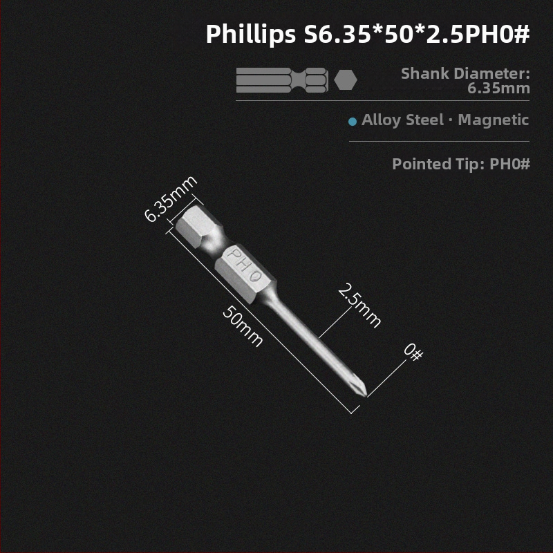 Set bitov pre elektrickú vŕtačku s magnetickou krížovou hlavou, predĺžená dĺžka, hex pohon kompatibilný, materiál: fialové santalové drevo