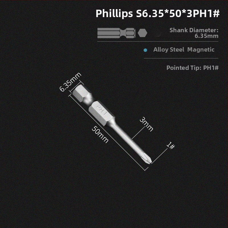 Set bitov pre elektrickú vŕtačku s magnetickou krížovou hlavou, predĺžená dĺžka, hex pohon kompatibilný, materiál: fialové santalové drevo