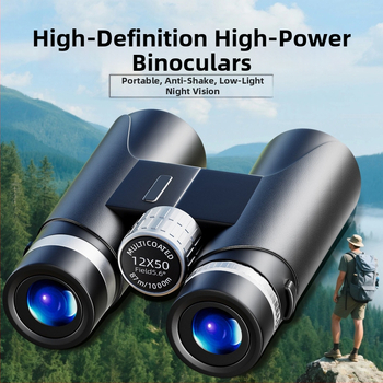 Binokulár s AB dizajnom dvojitých tubusov, 10x zväčšenie, proti nárazu s vonkajším gumovým plášťom, zorné pole 109 m/1000 m