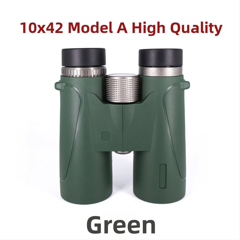 Binokulár s AB dizajnom dvojitých tubusov, 10x zväčšenie, proti nárazu s vonkajším gumovým plášťom, zorné pole 109 m/1000 m