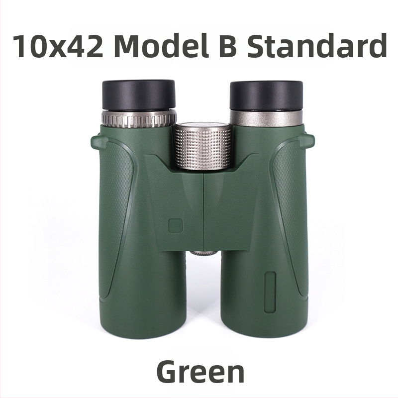 Binokulár s AB dizajnom dvojitých tubusov, 10x zväčšenie, proti nárazu s vonkajším gumovým plášťom, zorné pole 109 m/1000 m