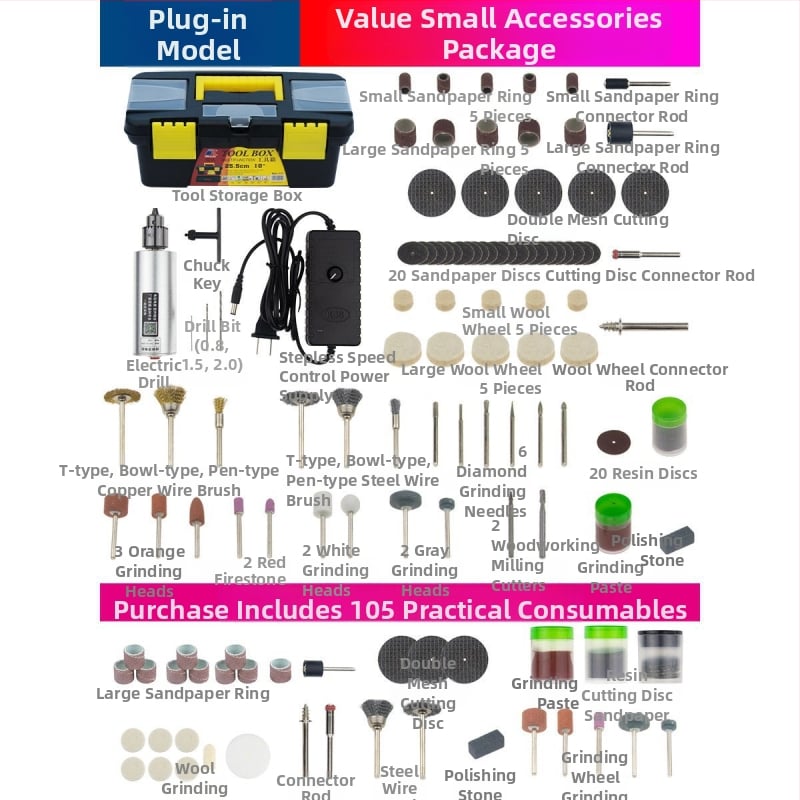 Kisméretű hordozható akkumulátoros elektromos csiszoló jade- és faipari faragáshoz - gravírozás, polírozás, vágás.