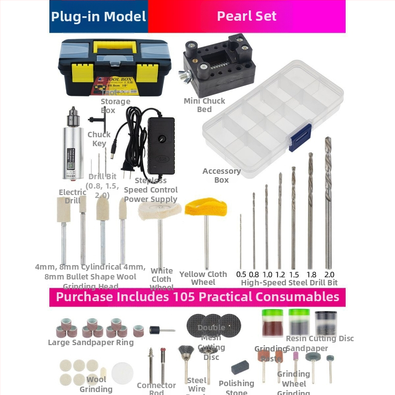 Kisméretű hordozható akkumulátoros elektromos csiszoló jade- és faipari faragáshoz - gravírozás, polírozás, vágás.