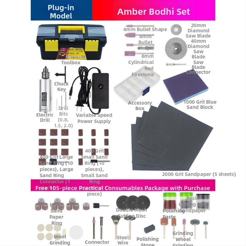 Kisméretű hordozható akkumulátoros elektromos csiszoló jade- és faipari faragáshoz - gravírozás, polírozás, vágás.