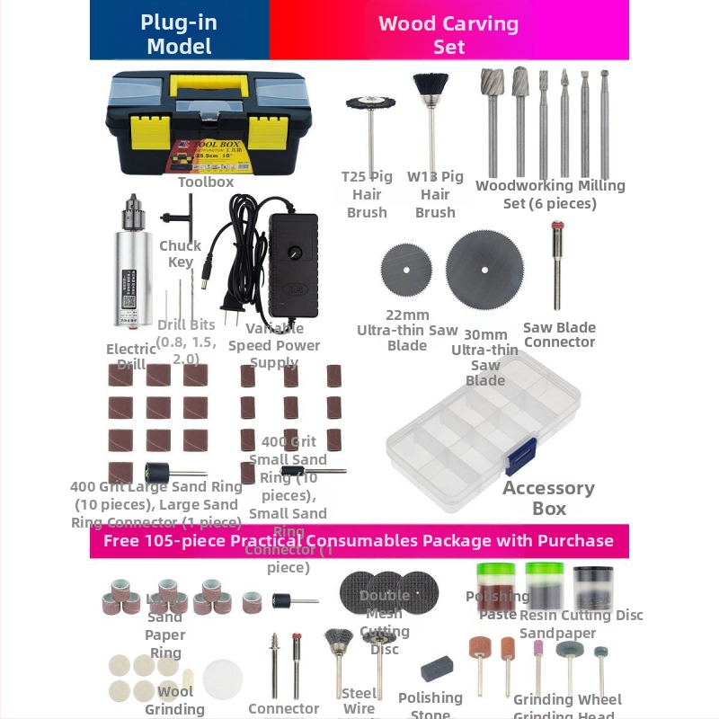 Kisméretű hordozható akkumulátoros elektromos csiszoló jade- és faipari faragáshoz - gravírozás, polírozás, vágás.