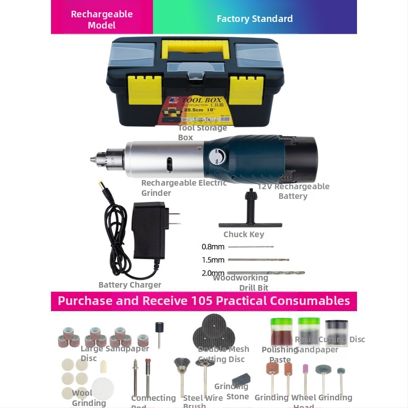 Kisméretű hordozható akkumulátoros elektromos csiszoló jade- és faipari faragáshoz - gravírozás, polírozás, vágás.