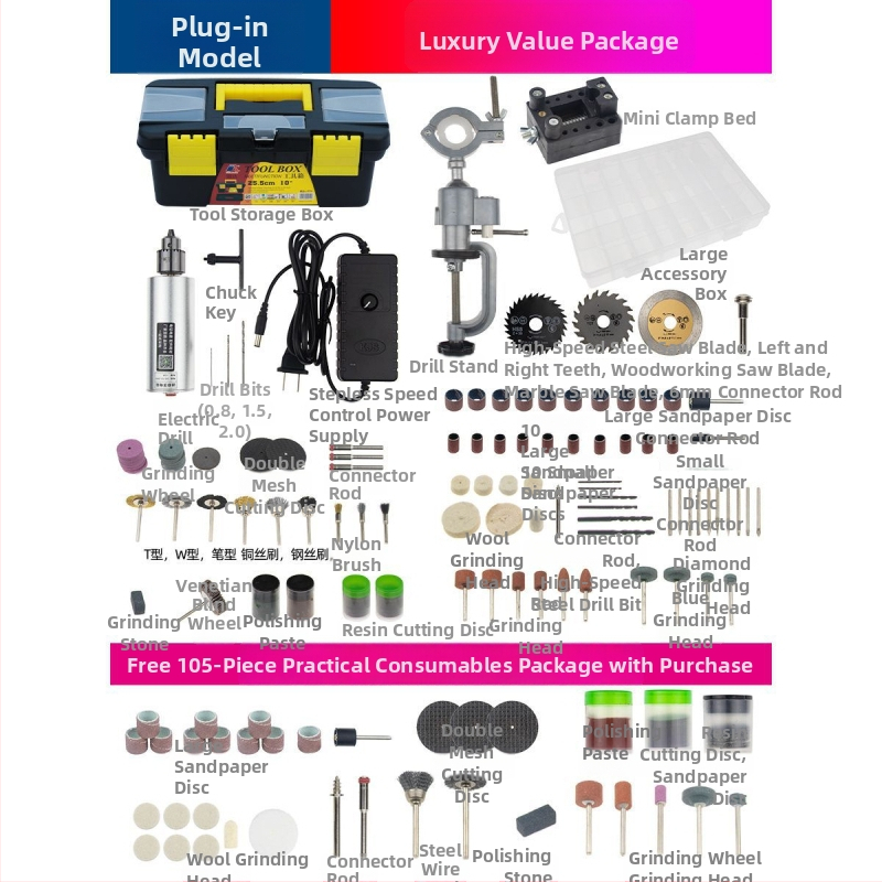 Kisméretű hordozható akkumulátoros elektromos csiszoló jade- és faipari faragáshoz - gravírozás, polírozás, vágás.