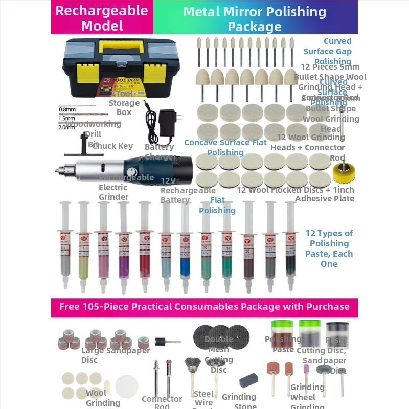 Kisméretű hordozható akkumulátoros elektromos csiszoló jade- és faipari faragáshoz - gravírozás, polírozás, vágás.