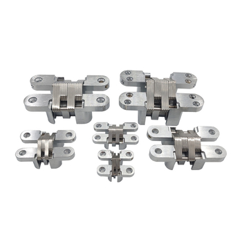 Sand chrome cross concealed hinge – модел Sand Chrome, материал: желязо и цинкова сплав, дебелина 3,5 мм, повърхностна обработка: електроплакиране, Brushed, Polished, Passivation