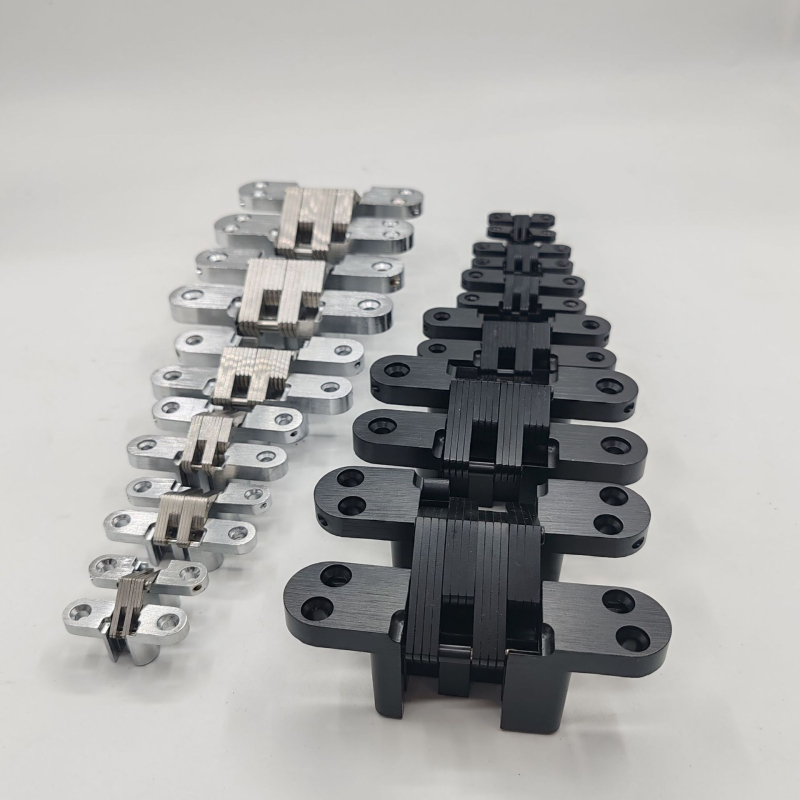 Sand chrome cross concealed hinge – модел Sand Chrome, материал: желязо и цинкова сплав, дебелина 3,5 мм, повърхностна обработка: електроплакиране, Brushed, Polished, Passivation