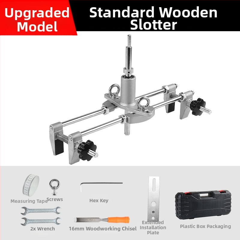 Kit deschidere a găurilor pentru încuietoare la uși din lemn masiv, montaj interior — set complet de instrumente pentru canelare, Fu City
