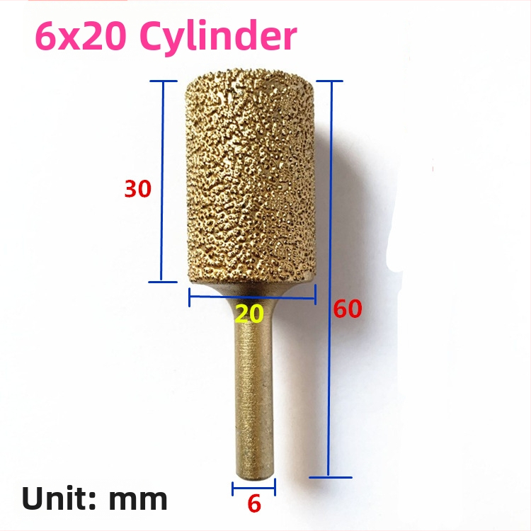 Diamentová brúsna hlava pre liatinu pre ručný vŕtací nástroj – vhodná pre liatinu, kameň a keramiku, prispôsobiteľná