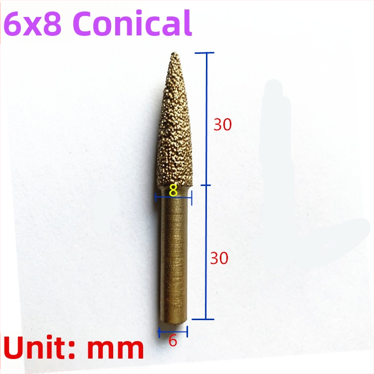 Diamentová brúsna hlava pre liatinu pre ručný vŕtací nástroj – vhodná pre liatinu, kameň a keramiku, prispôsobiteľná