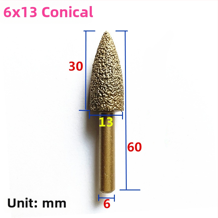 Diamentová brúsna hlava pre liatinu pre ručný vŕtací nástroj – vhodná pre liatinu, kameň a keramiku, prispôsobiteľná