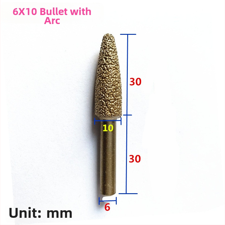 Diamentová brúsna hlava pre liatinu pre ručný vŕtací nástroj – vhodná pre liatinu, kameň a keramiku, prispôsobiteľná