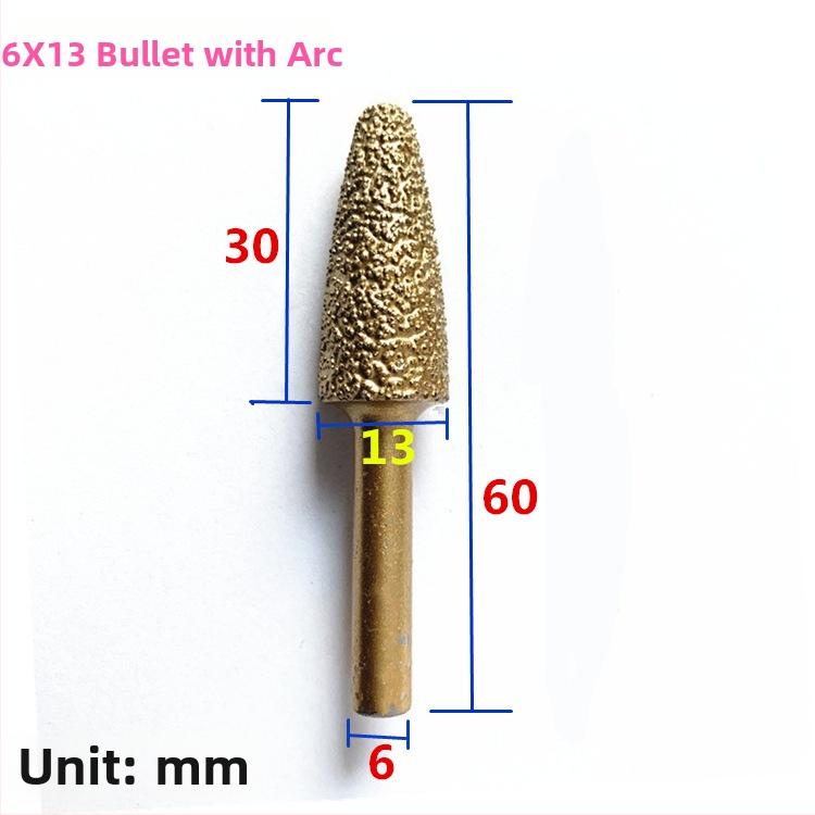 Diamentová brúsna hlava pre liatinu pre ručný vŕtací nástroj – vhodná pre liatinu, kameň a keramiku, prispôsobiteľná
