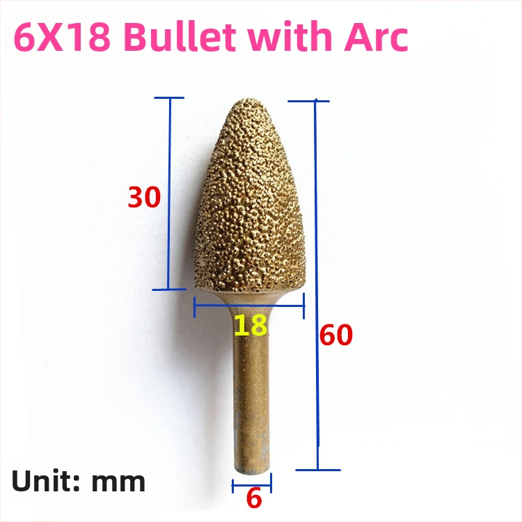 Diamentová brúsna hlava pre liatinu pre ručný vŕtací nástroj – vhodná pre liatinu, kameň a keramiku, prispôsobiteľná