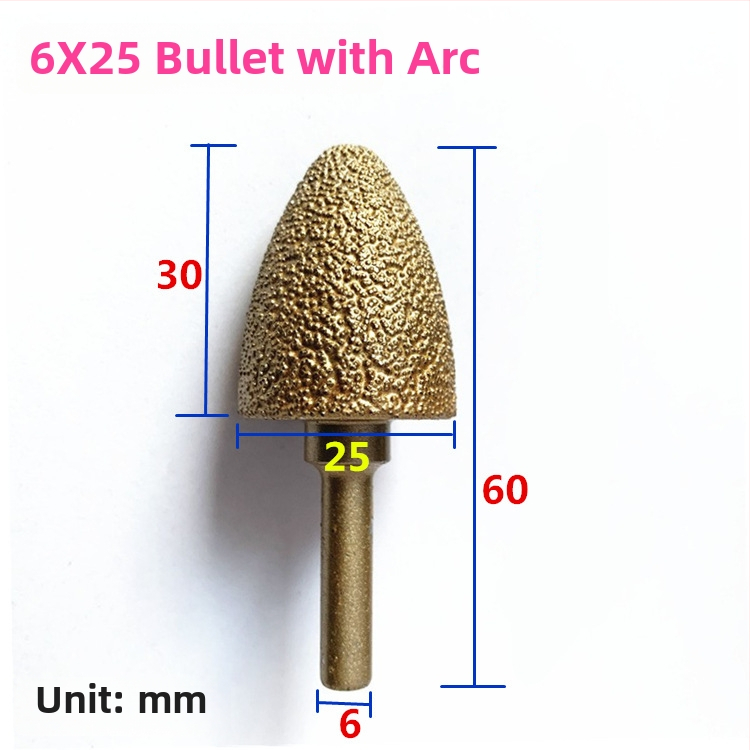 Diamentová brúsna hlava pre liatinu pre ručný vŕtací nástroj – vhodná pre liatinu, kameň a keramiku, prispôsobiteľná
