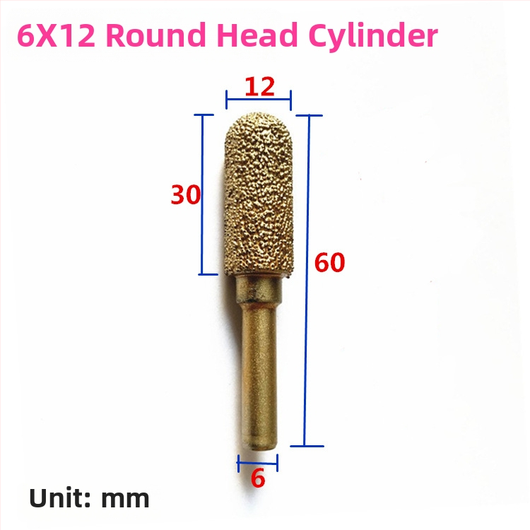 Diamentová brúsna hlava pre liatinu pre ručný vŕtací nástroj – vhodná pre liatinu, kameň a keramiku, prispôsobiteľná