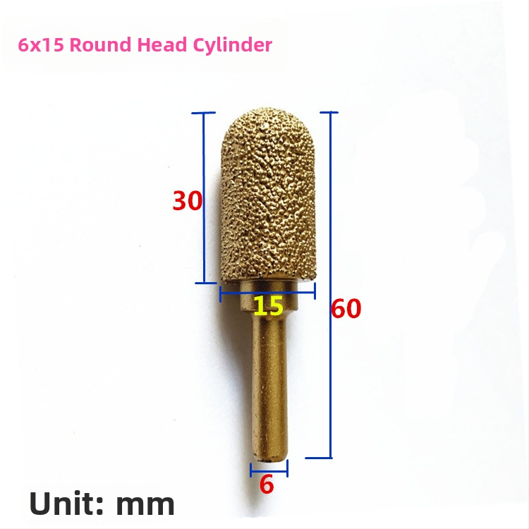 Diamentová brúsna hlava pre liatinu pre ručný vŕtací nástroj – vhodná pre liatinu, kameň a keramiku, prispôsobiteľná