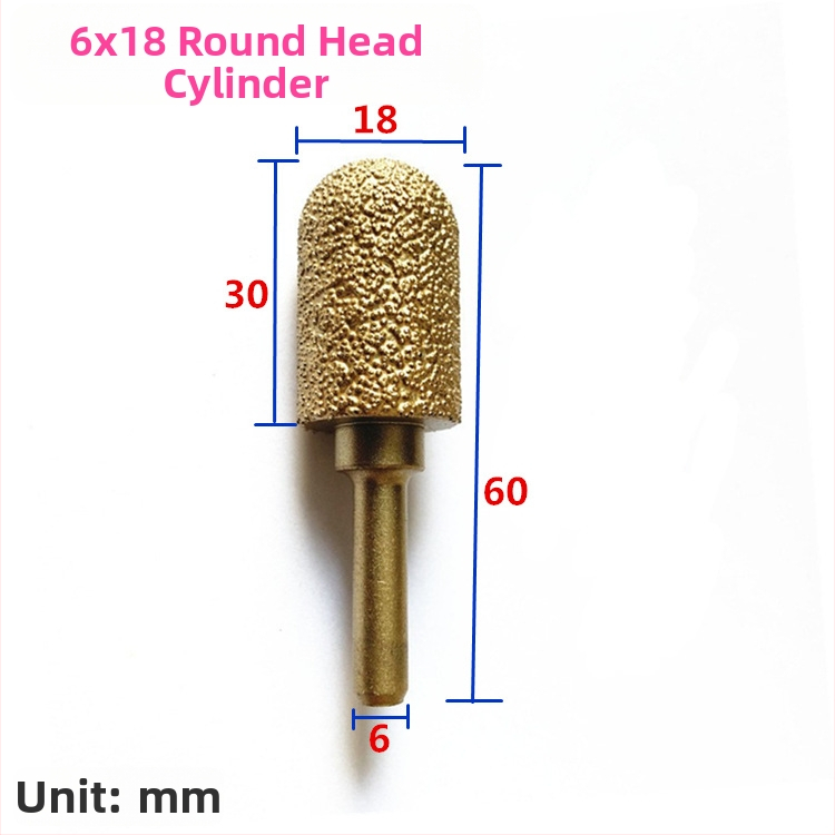 Diamentová brúsna hlava pre liatinu pre ručný vŕtací nástroj – vhodná pre liatinu, kameň a keramiku, prispôsobiteľná