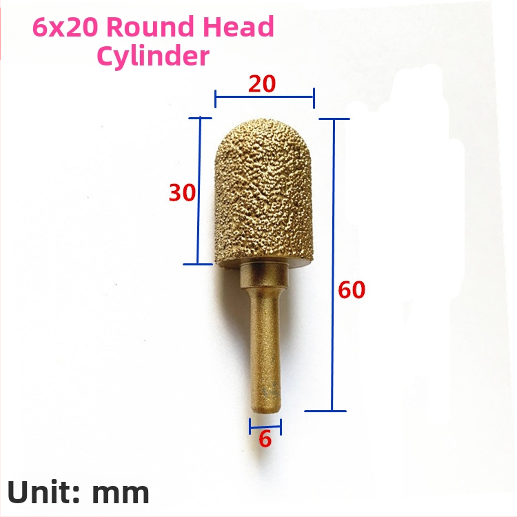 Diamentová brúsna hlava pre liatinu pre ručný vŕtací nástroj – vhodná pre liatinu, kameň a keramiku, prispôsobiteľná