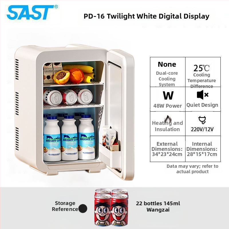 Mini chladnička na kozmetiku s polovodičovým chladením, Gold Porcelain, 5 L, 48 W