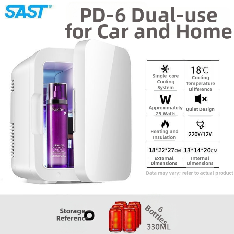 Mini chladnička na kozmetiku s polovodičovým chladením, Gold Porcelain, 5 L, 48 W