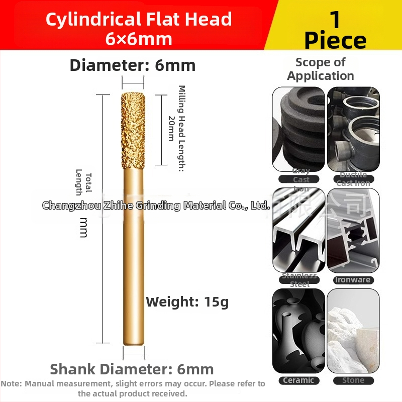 Diamantová zvarovaná brúsna hlava pre elektrickú vŕtačku – Xin Yilong, Materiál: Gold steel sand