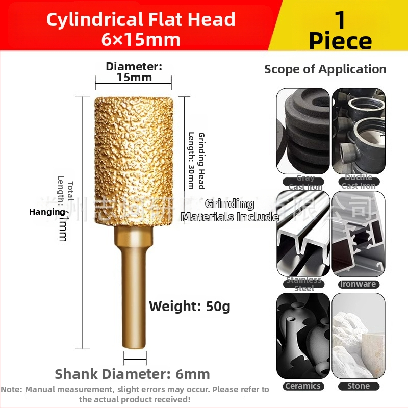 Diamantová zvarovaná brúsna hlava pre elektrickú vŕtačku – Xin Yilong, Materiál: Gold steel sand