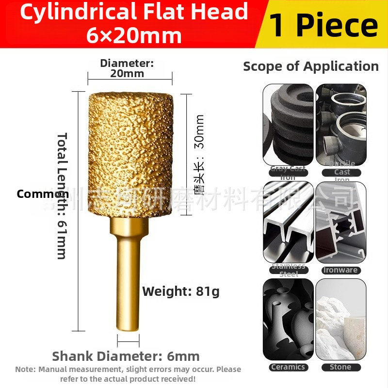 Diamantová zvarovaná brúsna hlava pre elektrickú vŕtačku – Xin Yilong, Materiál: Gold steel sand