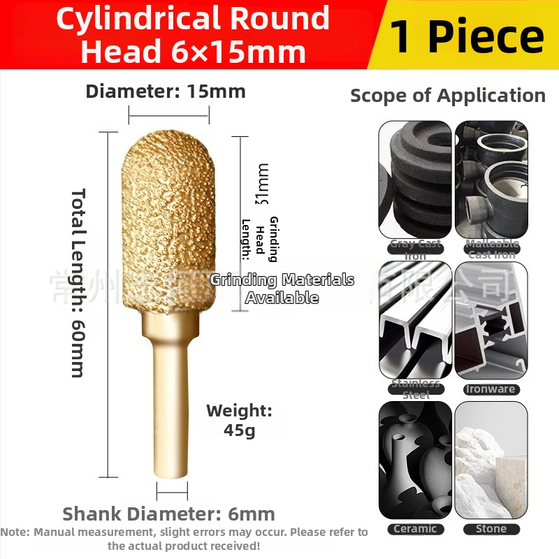 Diamantová zvarovaná brúsna hlava pre elektrickú vŕtačku – Xin Yilong, Materiál: Gold steel sand