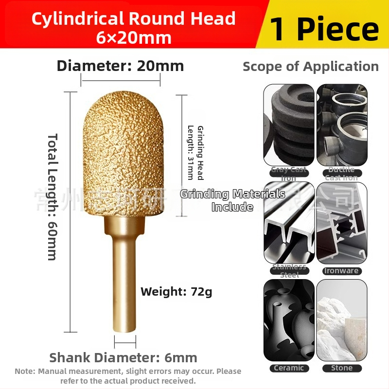 Diamantová zvarovaná brúsna hlava pre elektrickú vŕtačku – Xin Yilong, Materiál: Gold steel sand