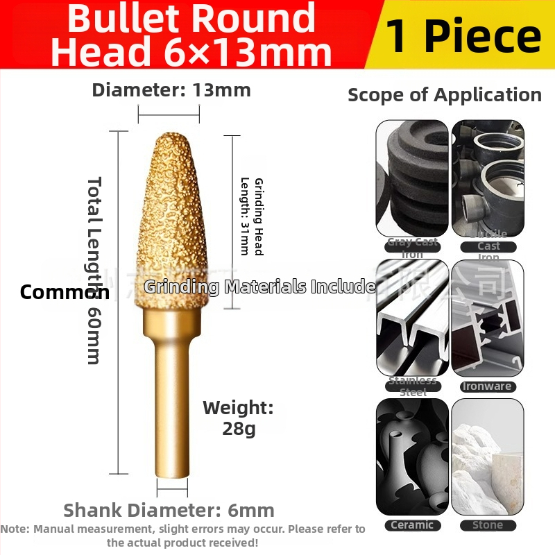 Diamantová zvarovaná brúsna hlava pre elektrickú vŕtačku – Xin Yilong, Materiál: Gold steel sand