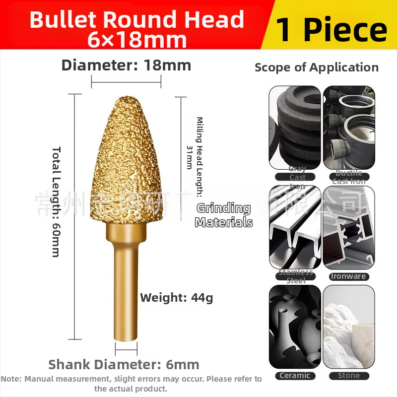 Diamantová zvarovaná brúsna hlava pre elektrickú vŕtačku – Xin Yilong, Materiál: Gold steel sand